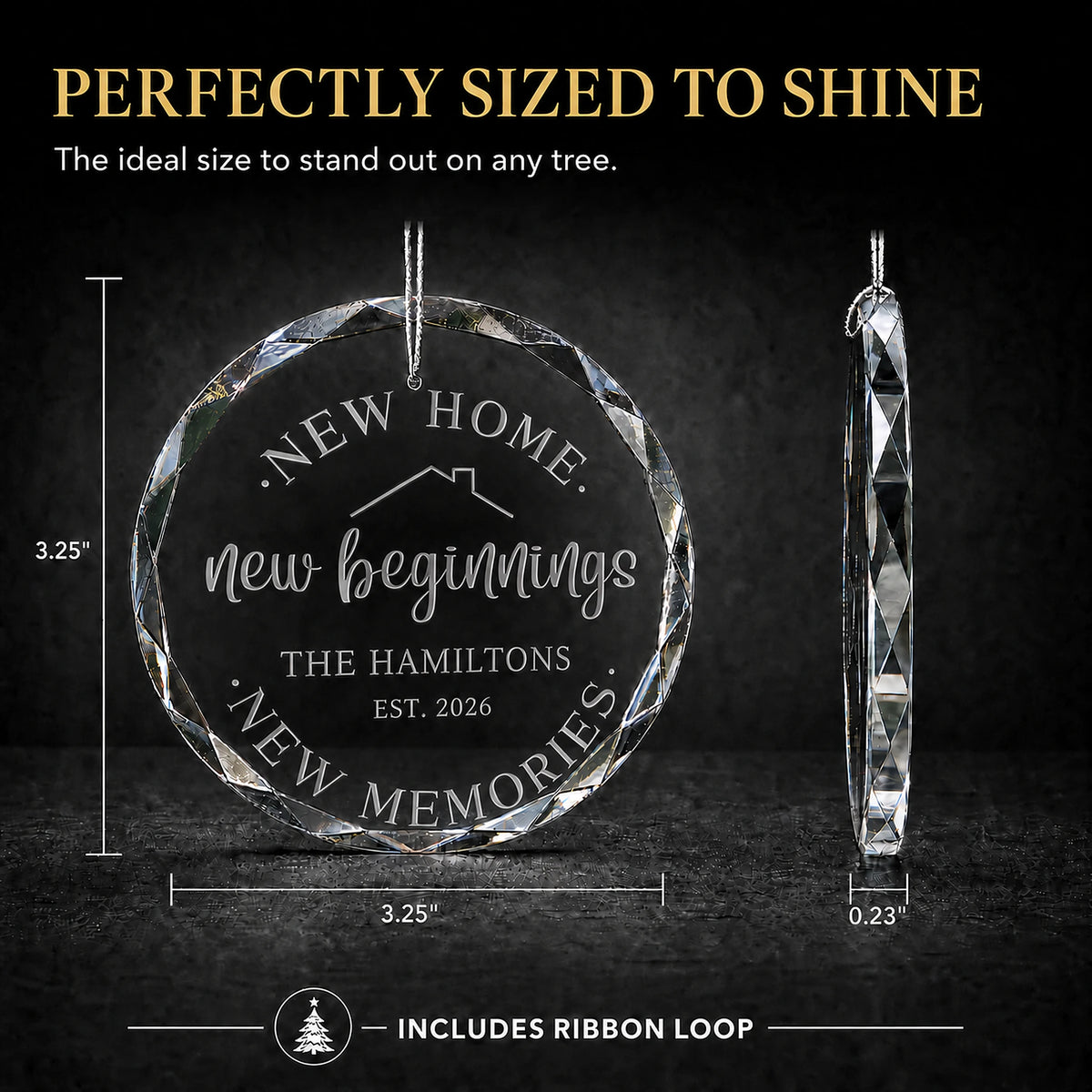 New Home Personalized Christmas Ornament (New Beginnings)