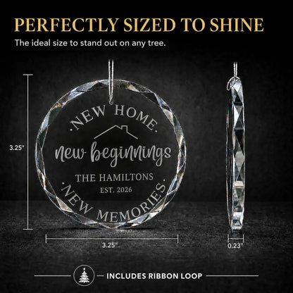 New Home Personalized Christmas Ornament (New Beginnings)