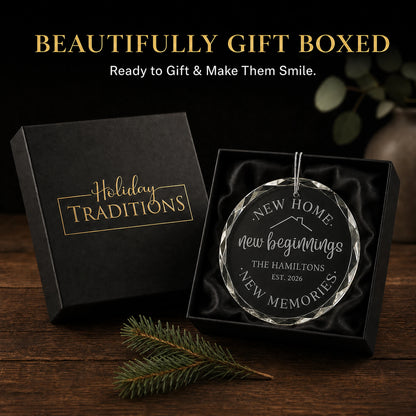 New Home Personalized Christmas Ornament (New Beginnings)
