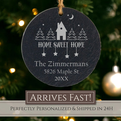 New Home Personalized Ornament – Home Sweet Home