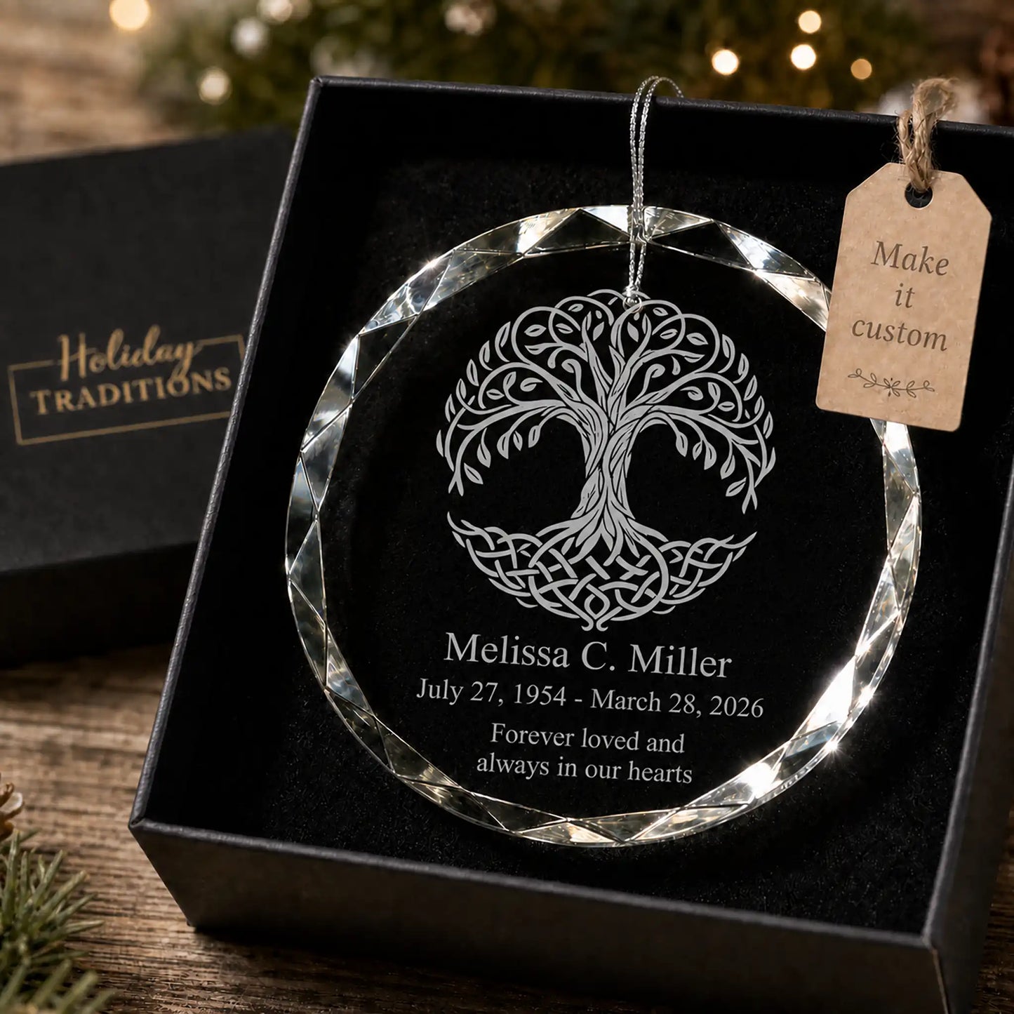 Celtic Tree Of Life Personalized Christmas Ornament