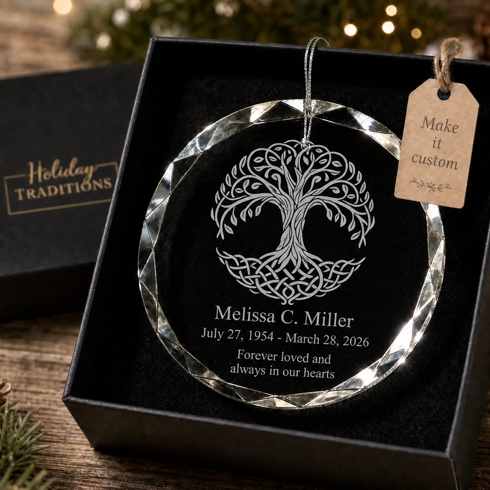 Celtic Tree Of Life Personalized Christmas Ornament
