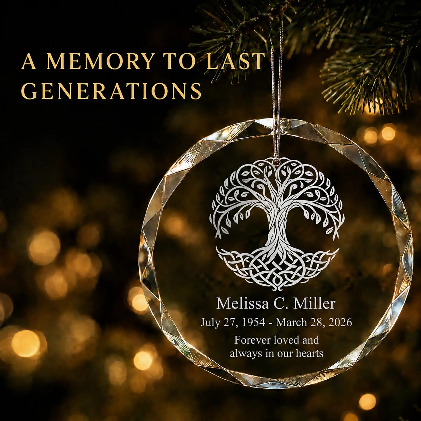 Celtic Tree Of Life Personalized Christmas Ornament