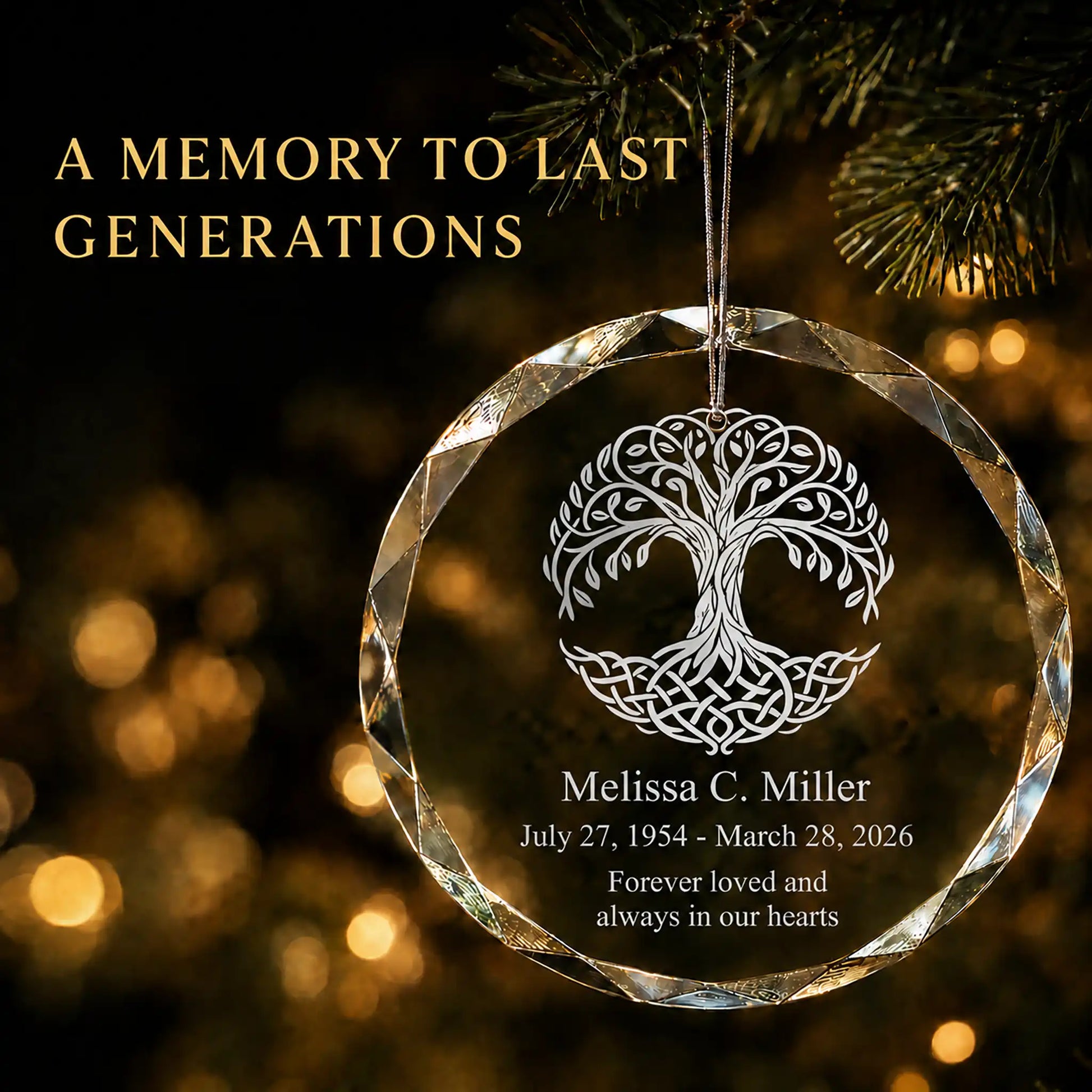 Celtic Tree Of Life Personalized Christmas Ornament