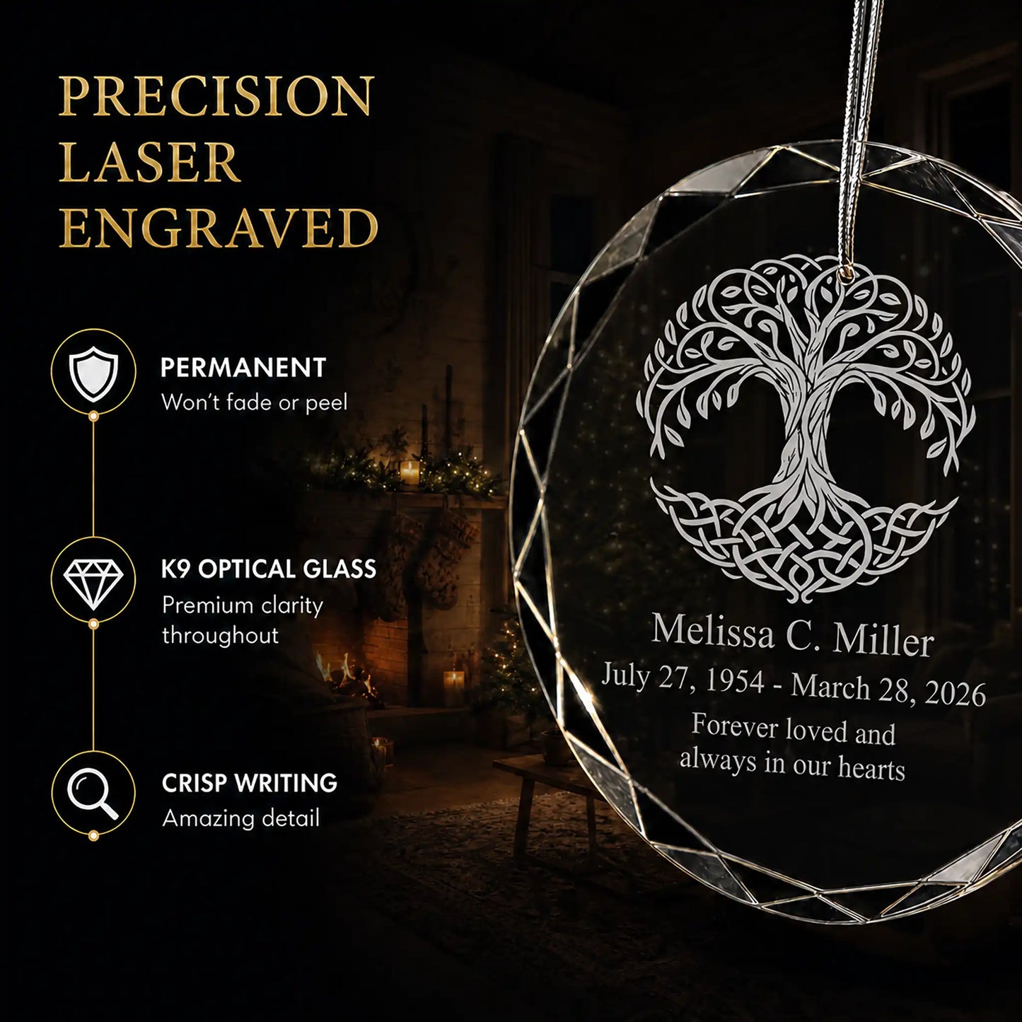 Celtic Tree Of Life Personalized Christmas Ornament