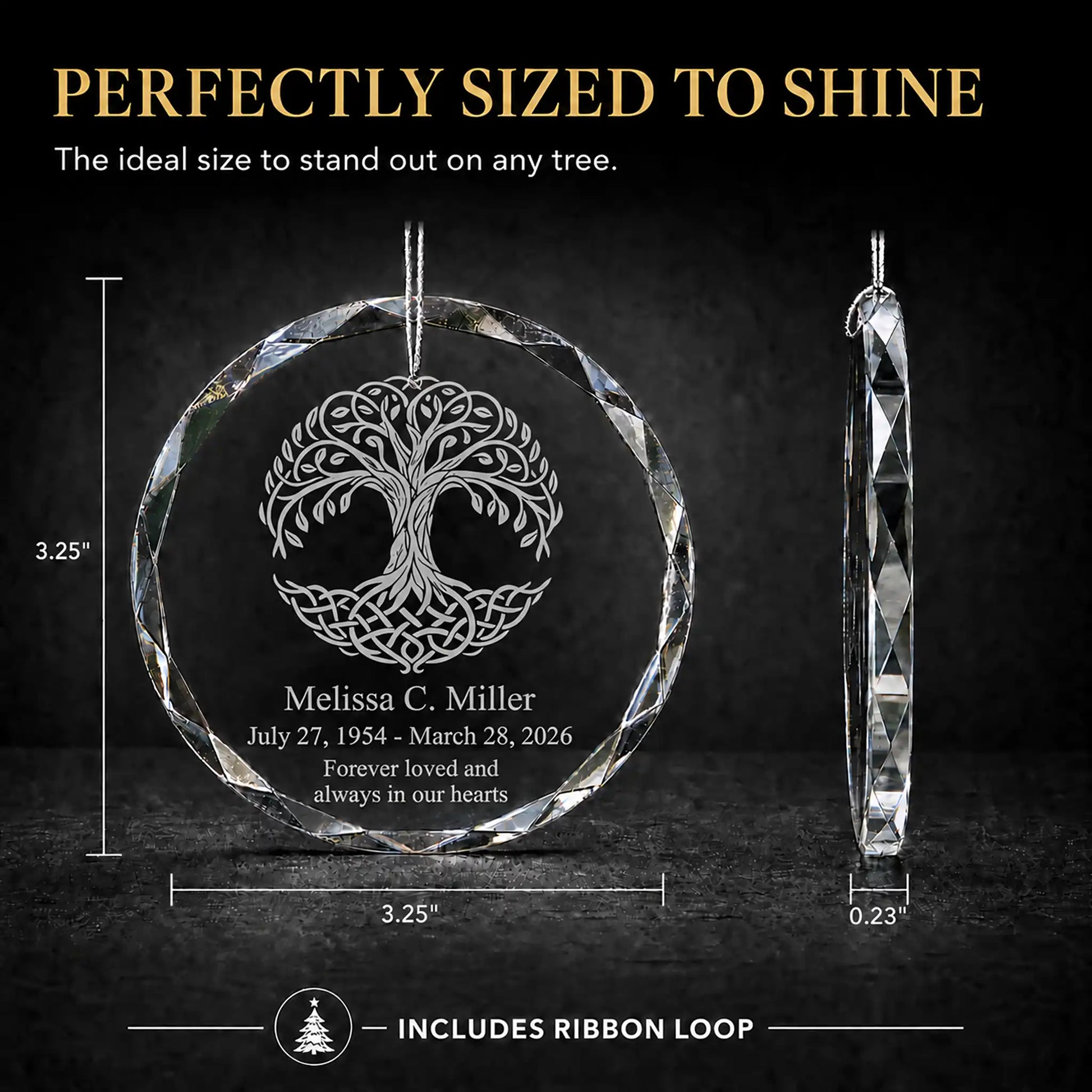 Celtic Tree Of Life Personalized Christmas Ornament