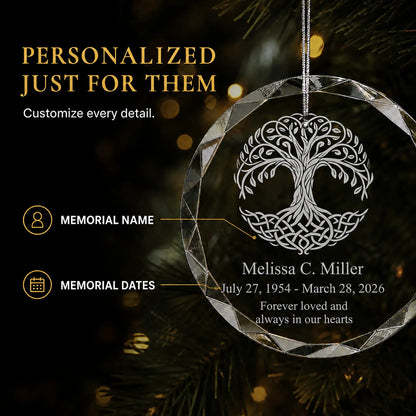Celtic Tree Of Life Personalized Christmas Ornament