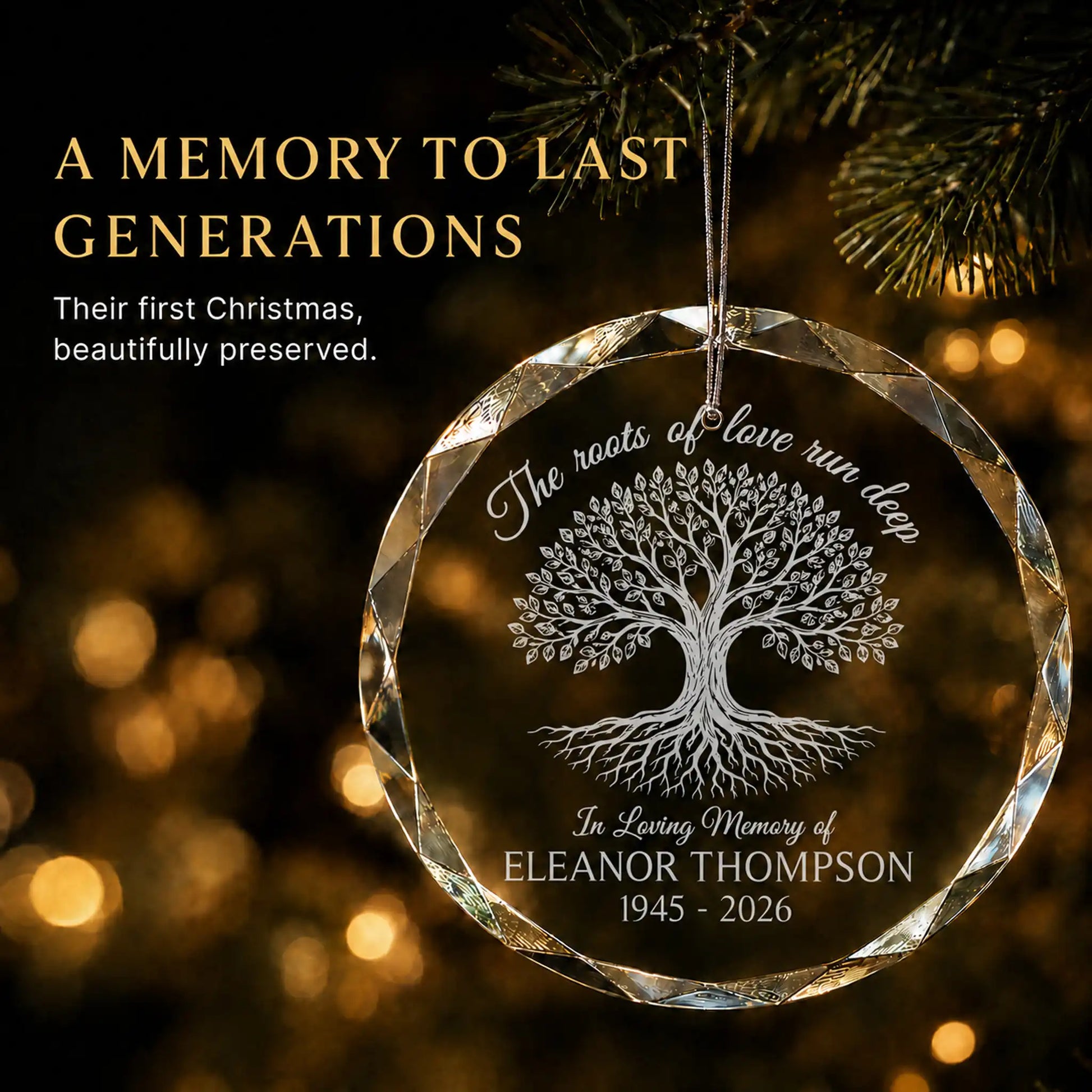 Tree Of Life Personalized Christmas Ornament