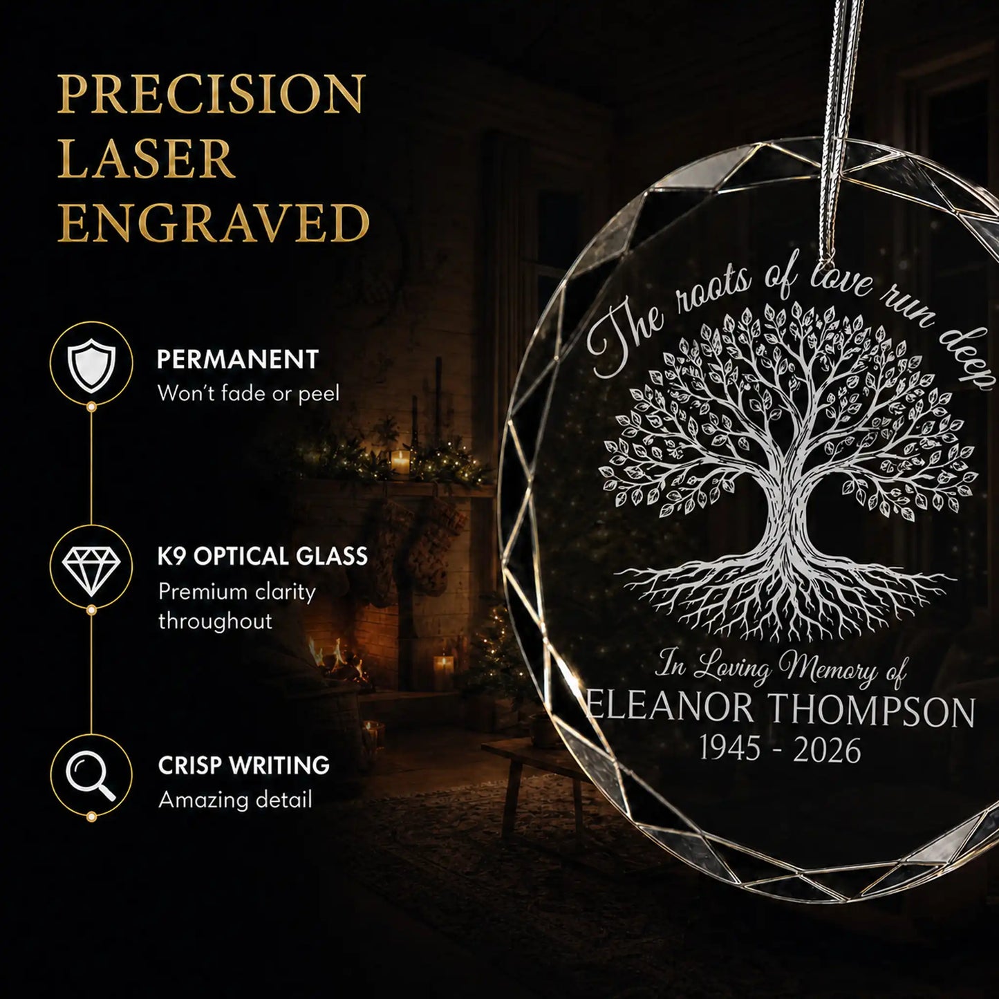 Tree Of Life Personalized Christmas Ornament
