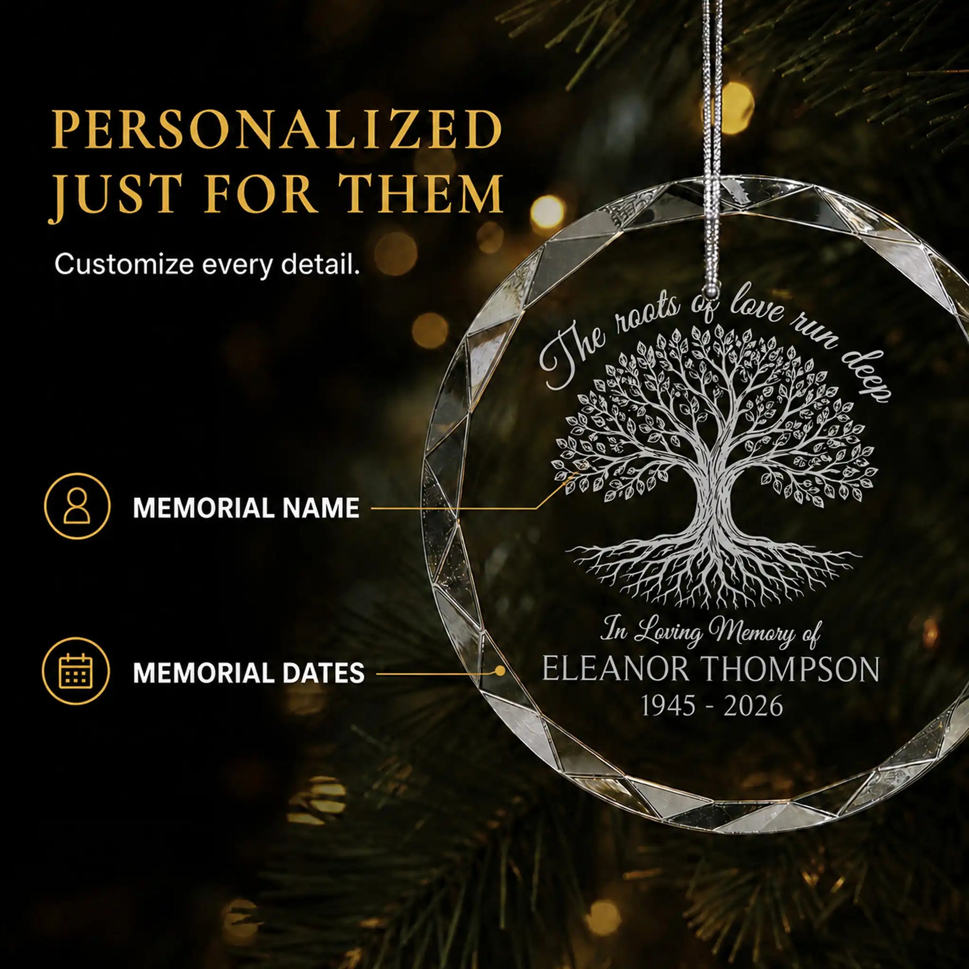 Tree Of Life Personalized Christmas Ornament