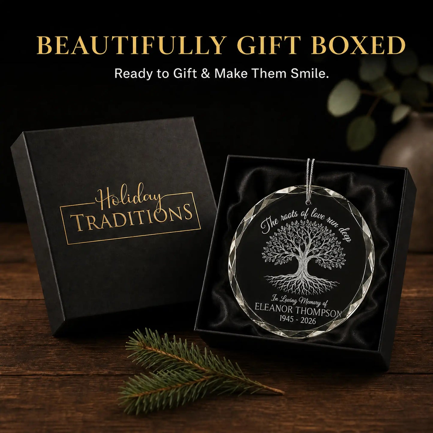 Tree Of Life Personalized Christmas Ornament