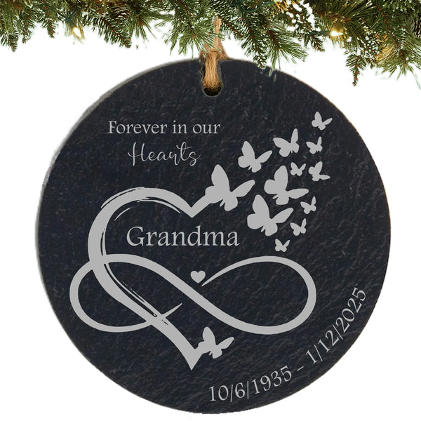 Memorial Personalized Ornament – Forever in Our Hearts