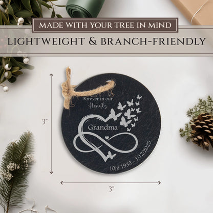 Memorial Personalized Ornament – Forever in Our Hearts
