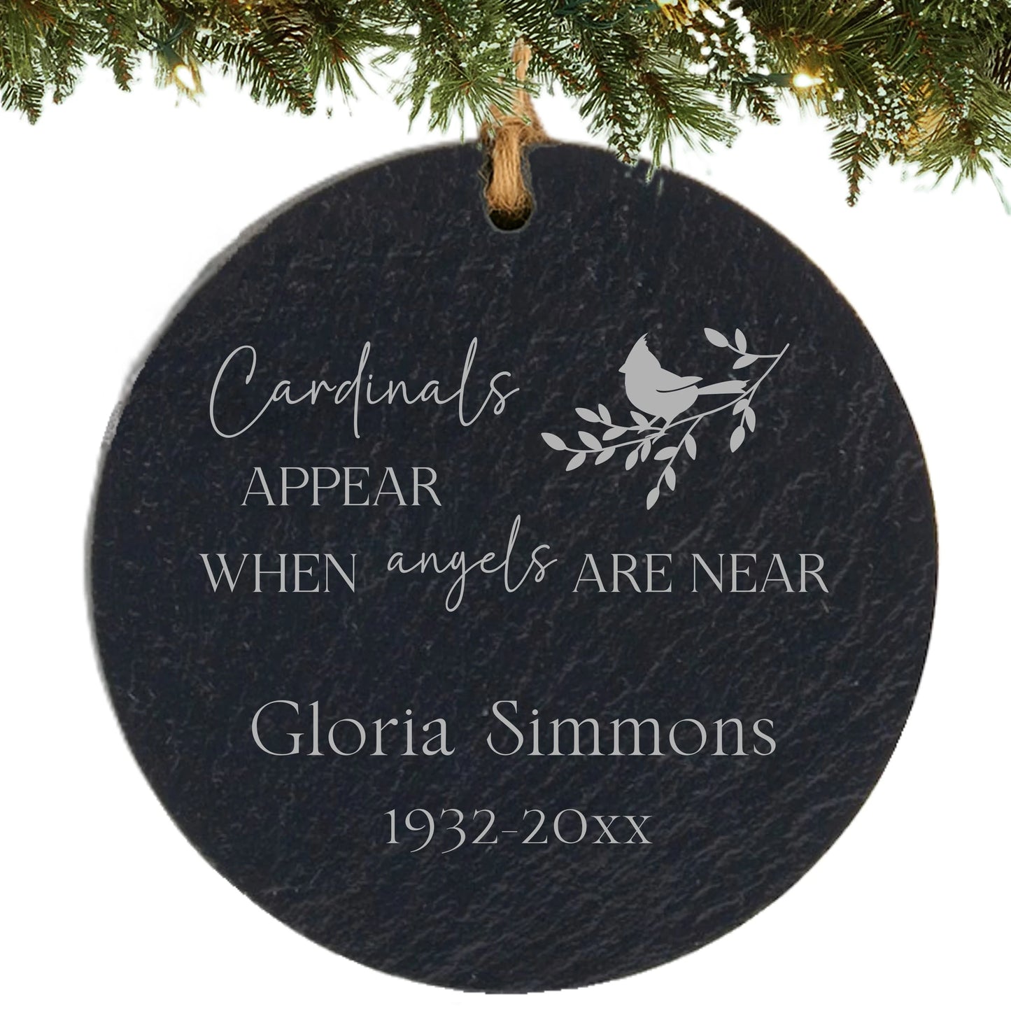 Cardinals Memorial Personalized Ornament