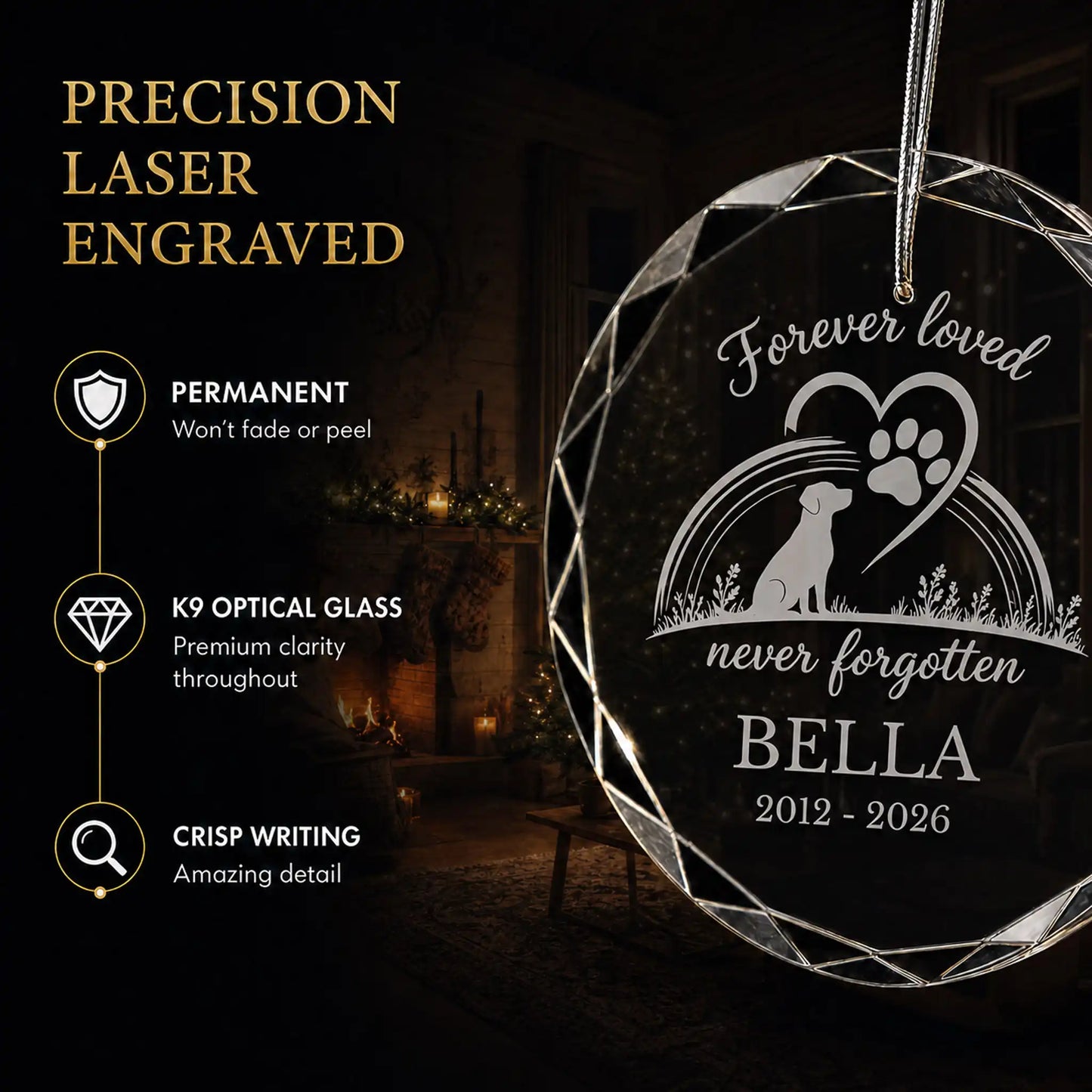 Forever Loved Personalized Christmas Ornament