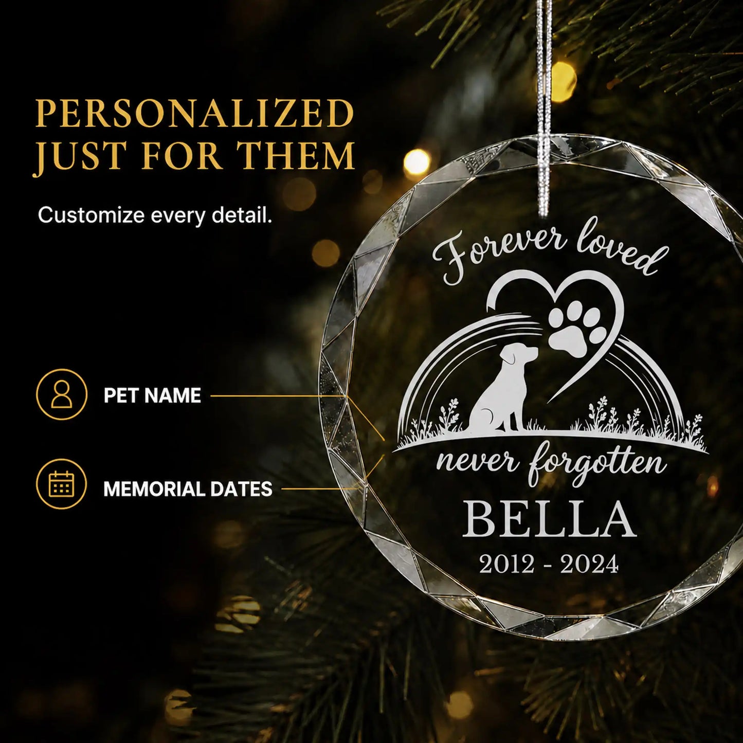 Forever Loved Personalized Christmas Ornament