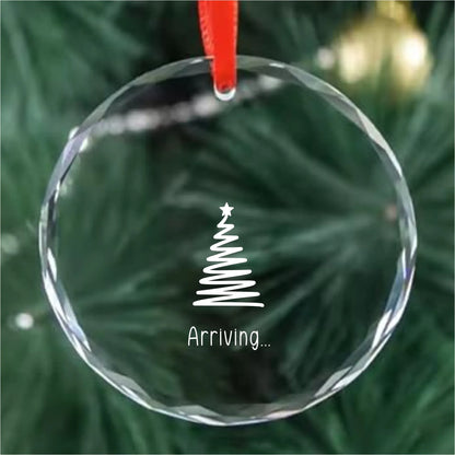 Baby Announcement Personalized Glass Ornament – Expecting Parents