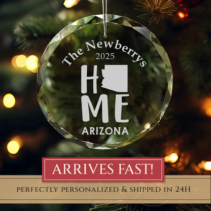 Arizona Home State Personalized Ornament