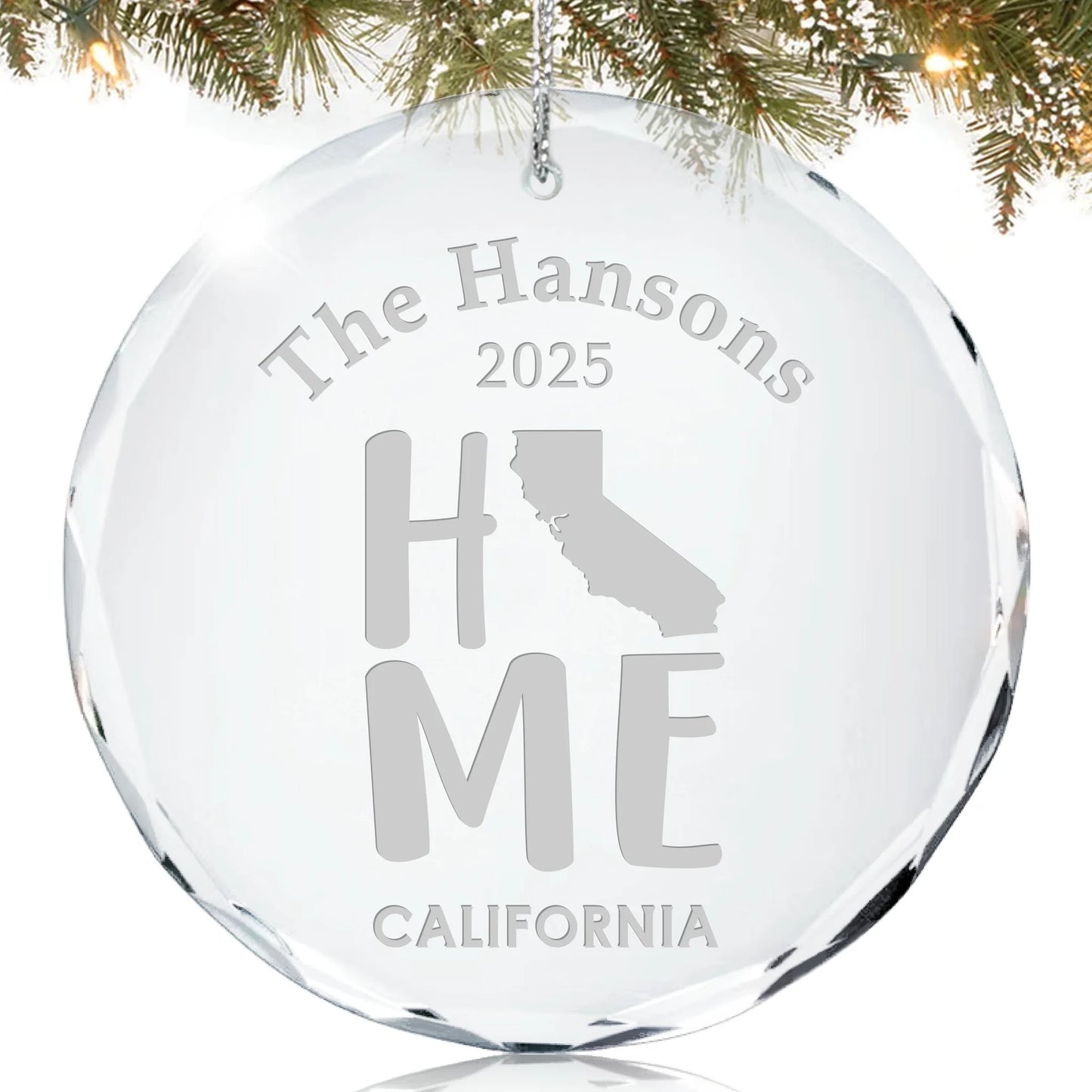 California Home State Personalized Ornament