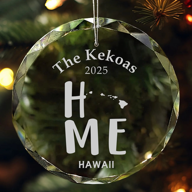 Hawaii State Home Glass Ornament personalized state home keepsake celebrating a new beginning
