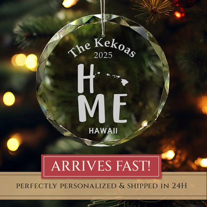 Hawaii Home State Personalized Ornament