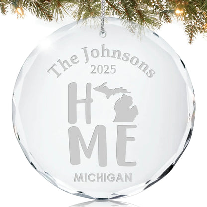 Michigan Home State Personalized Ornament