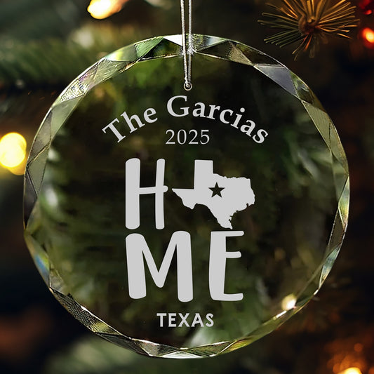 Texas Home State Personalized Ornament