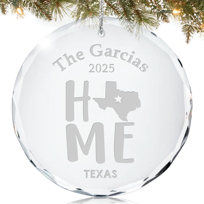 Texas Home State Personalized Ornament