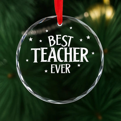 Best Teacher Ever Personalized Ornament