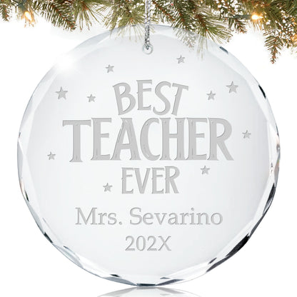 Best Teacher Ever Personalized Ornament