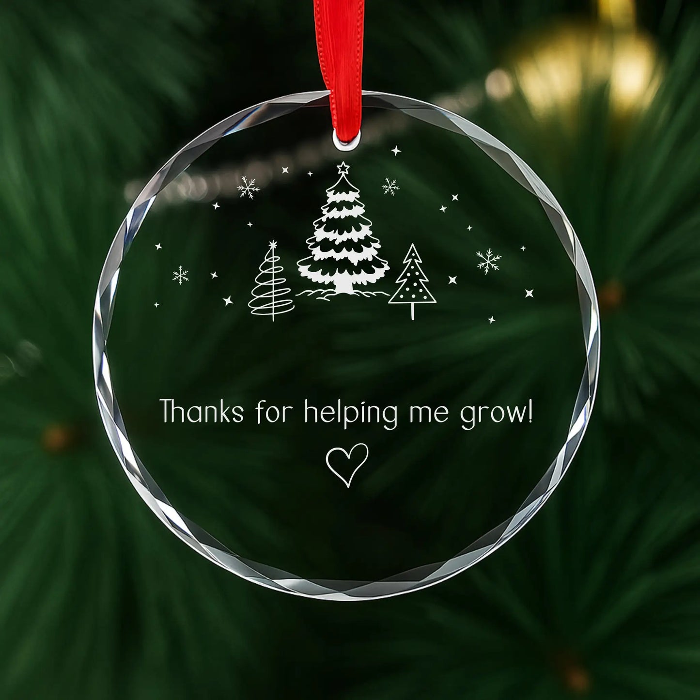 Teacher Personalized Ornament – Thanks for Helping Me Grow