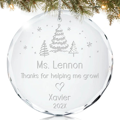 Teacher Personalized Ornament – Thanks for Helping Me Grow