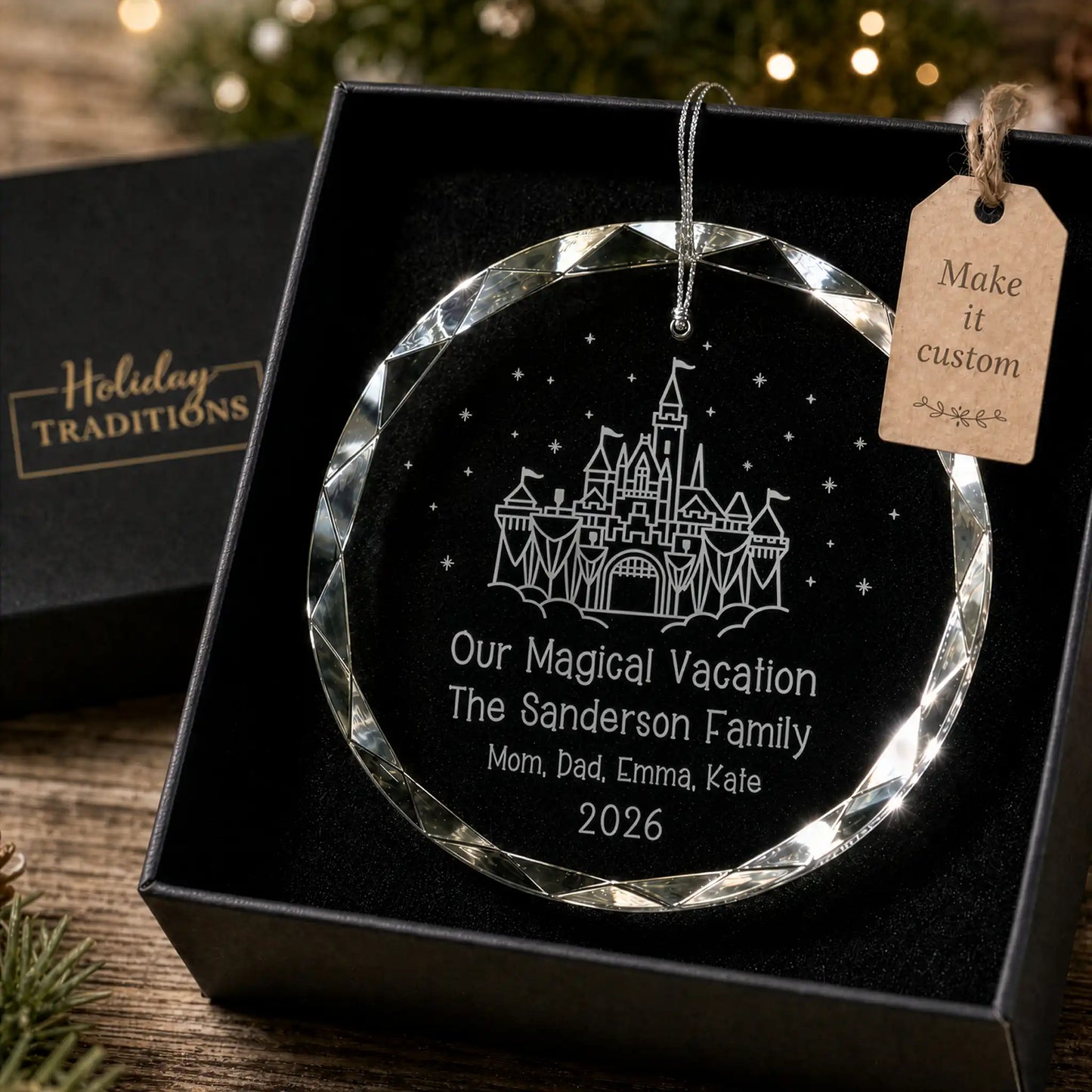 Magical Vacation Personalized Christmas Ornament