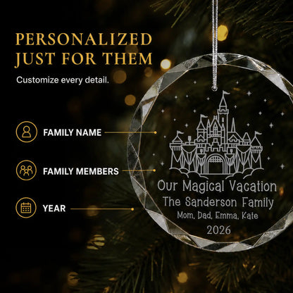 Magical Vacation Personalized Christmas Ornament