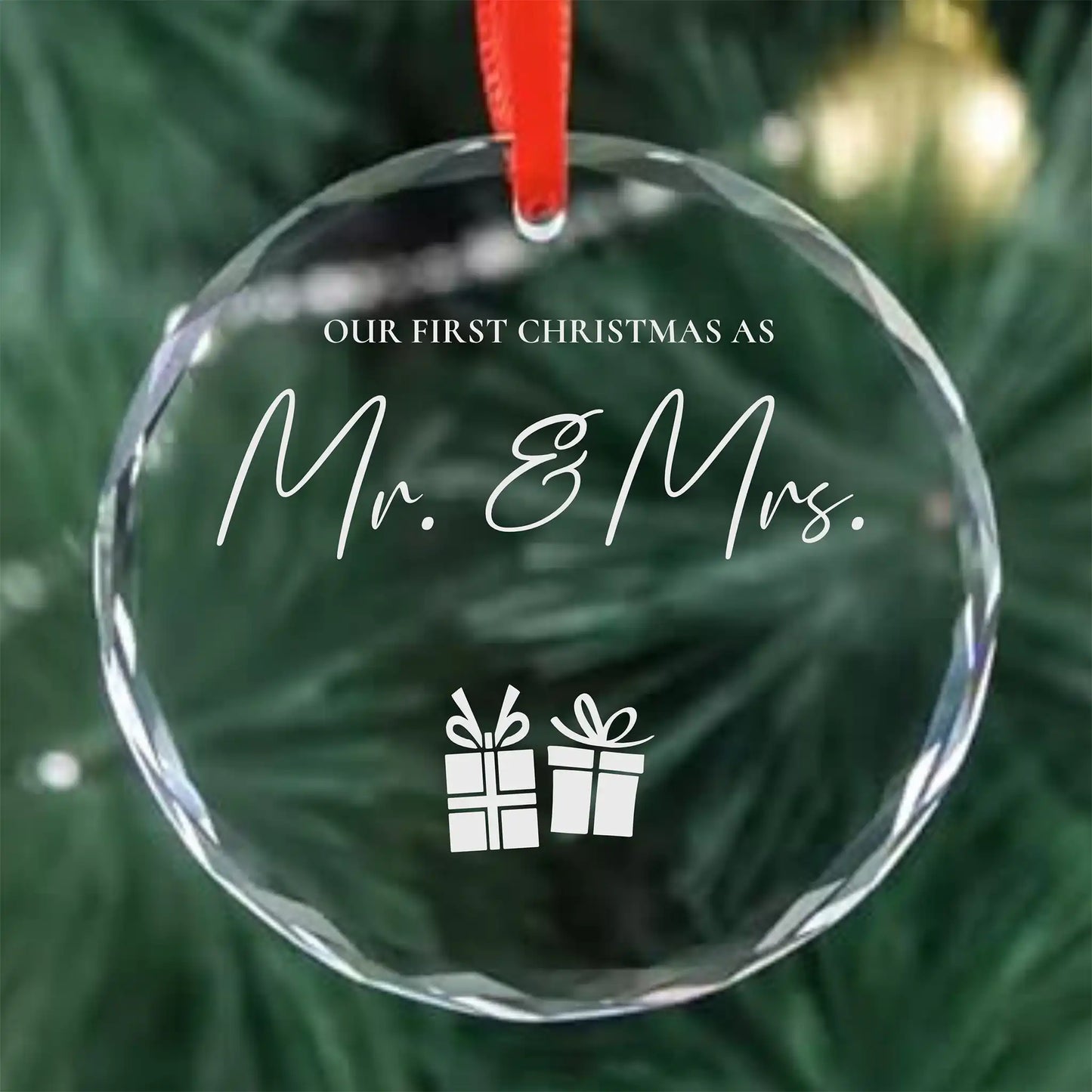 Our First Christmas as Mr. & Mrs. Personalized Ornament