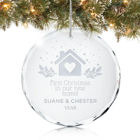 First Christmas in New Home Christmas Ornament - Glass