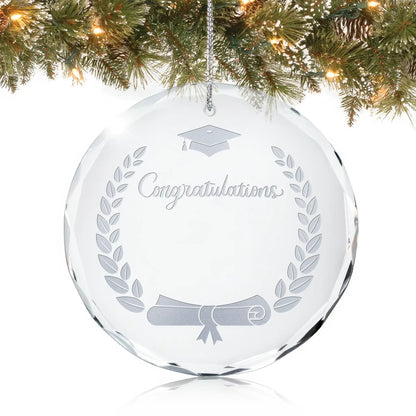 Graduation Diploma Christmas Ornament - Glass