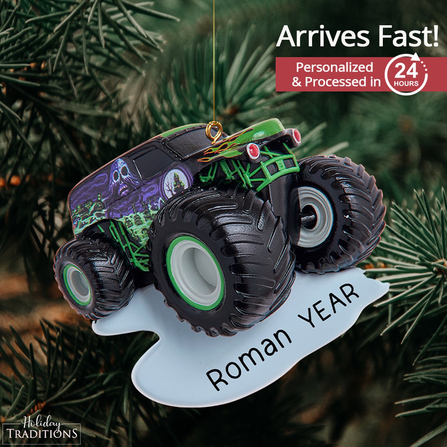 Grave Digger Christmas Ornament