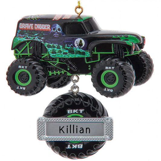 Grave Digger Truck Christmas Ornament