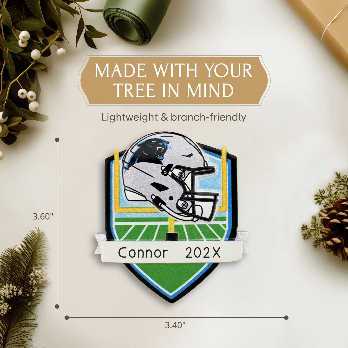 Carolina Panthers NFL Personalized Ornament