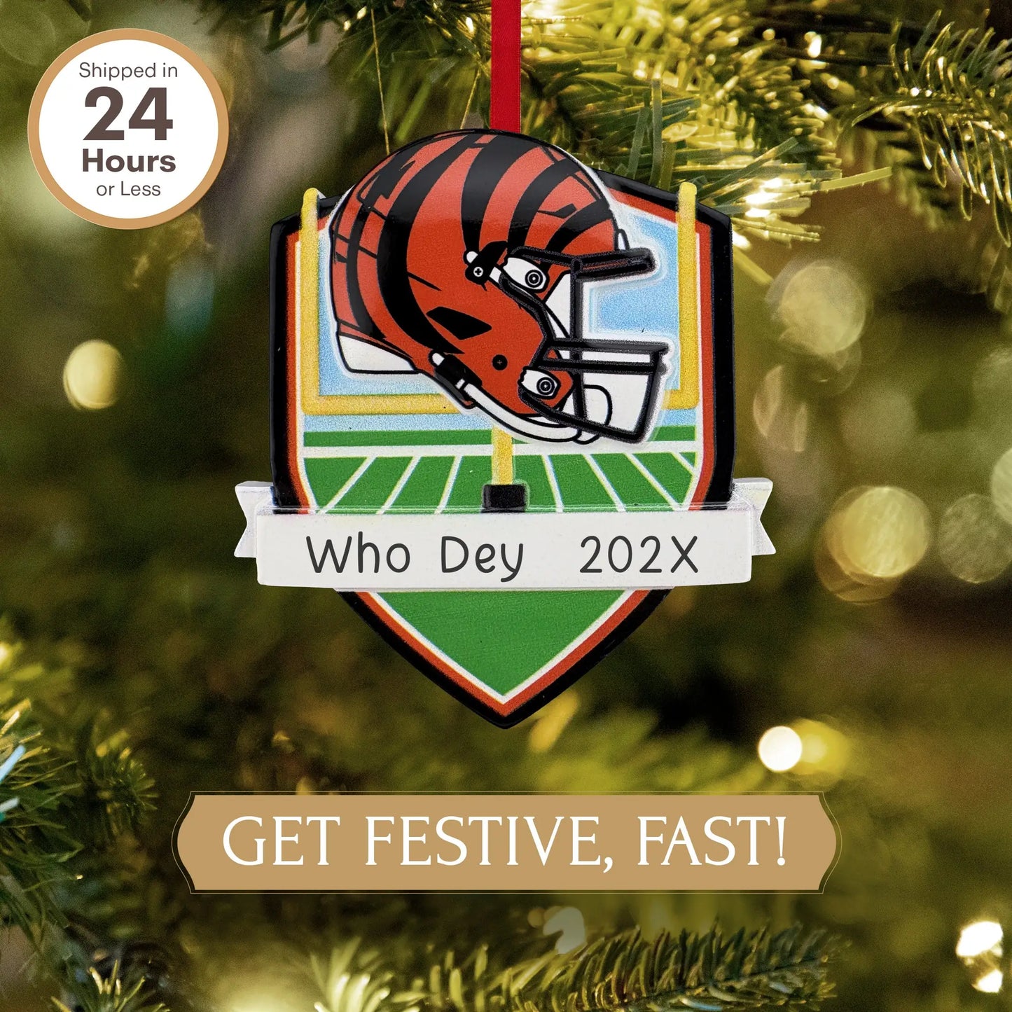 Cincinnati Bengals NFL Personalized Ornament