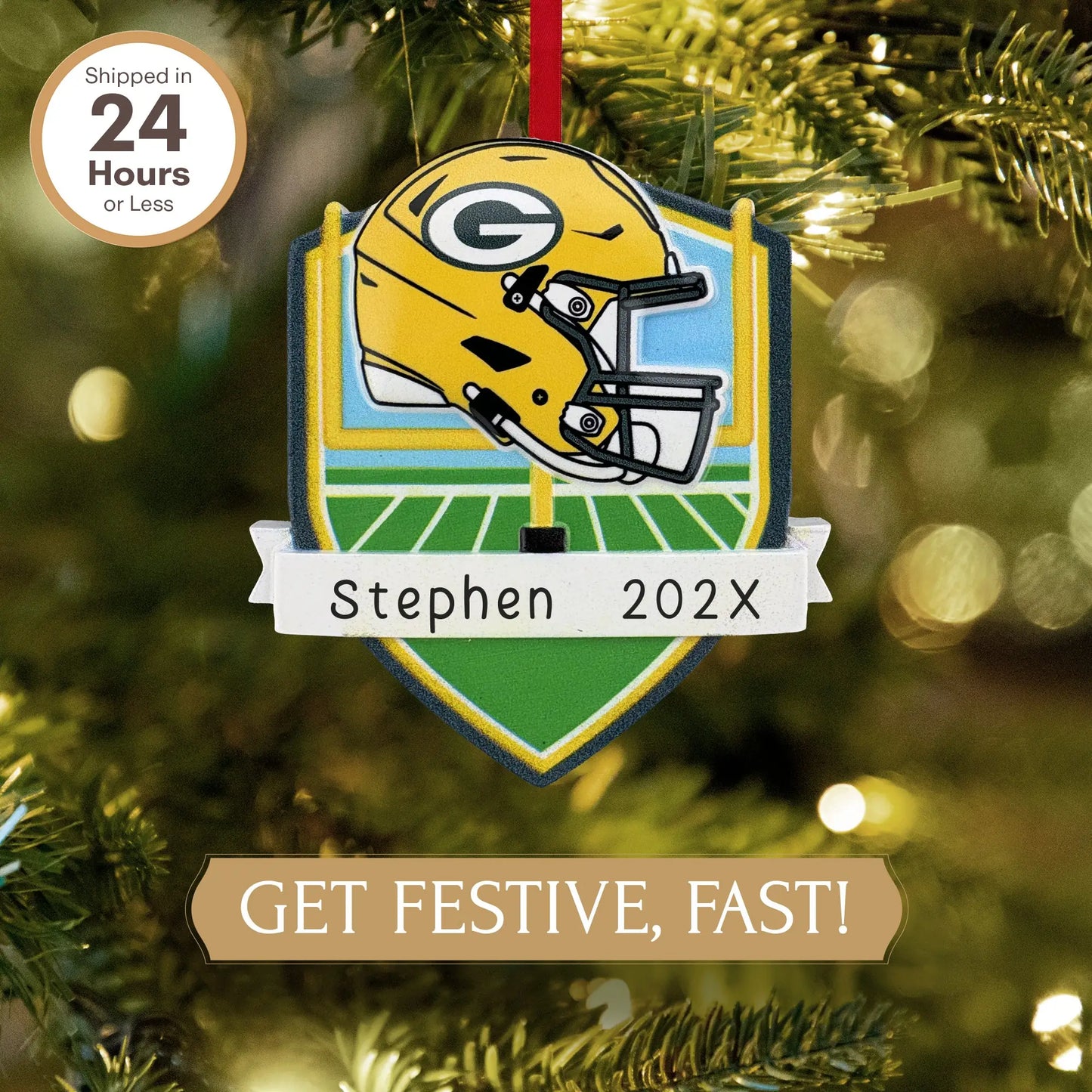 Green Bay Packers NFL Personalized Ornament