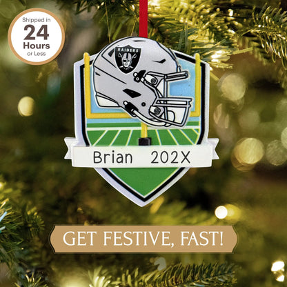 Las Vegas Raiders NFL Personalized Ornament