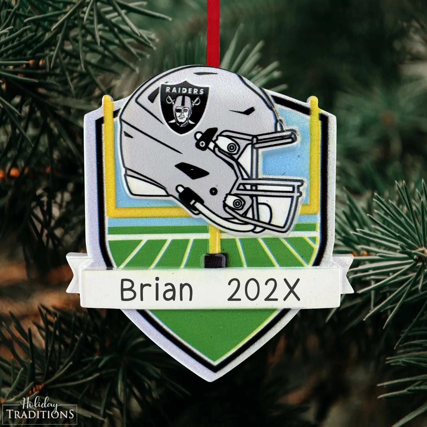 Las Vegas Raiders NFL Personalized Ornament