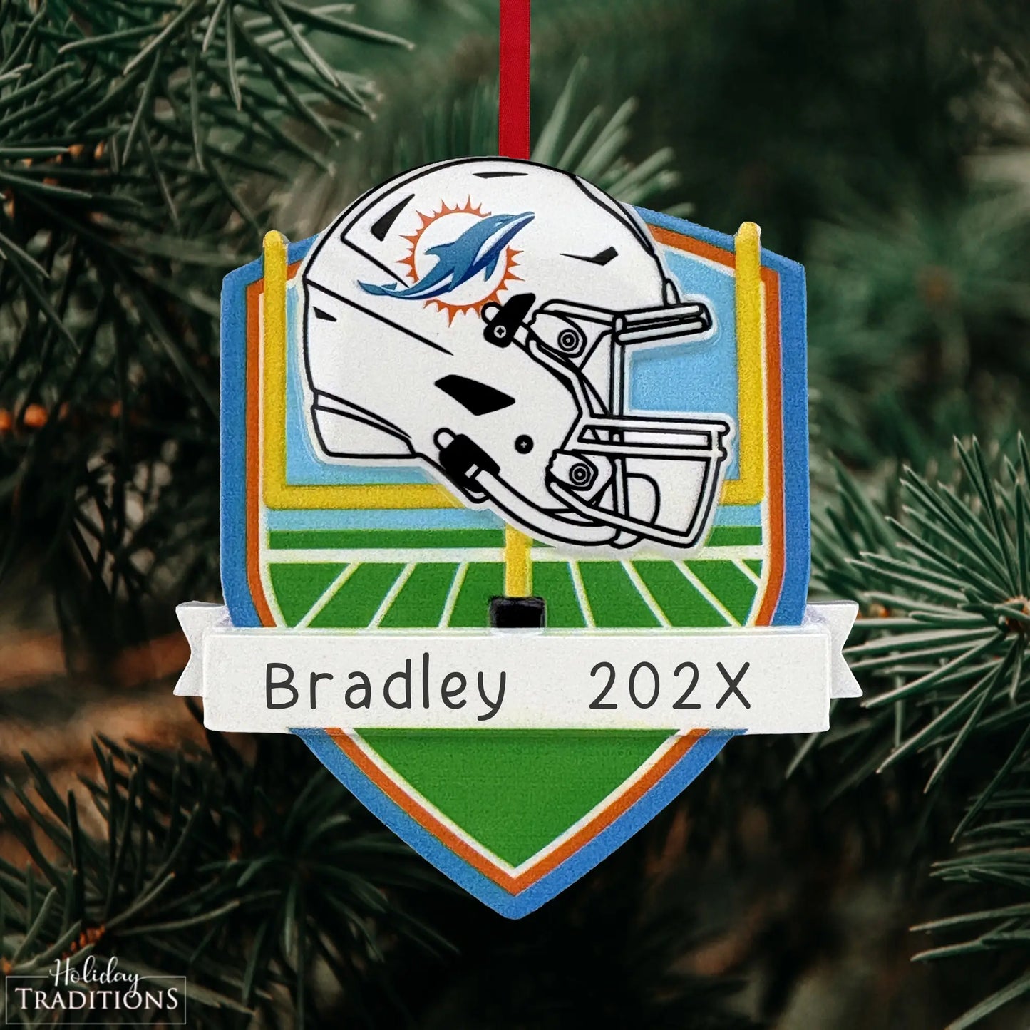 Miami Dolphins NFL Personalized Ornament