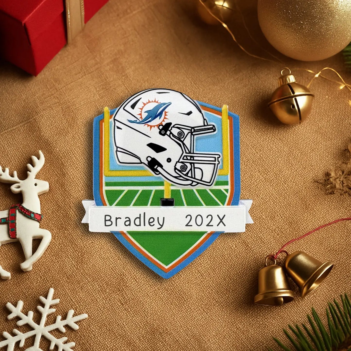 Miami Dolphins NFL Personalized Ornament