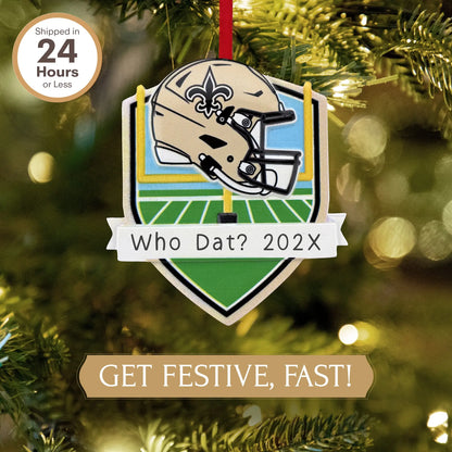 New Orleans Saints NFL Personalized Ornament