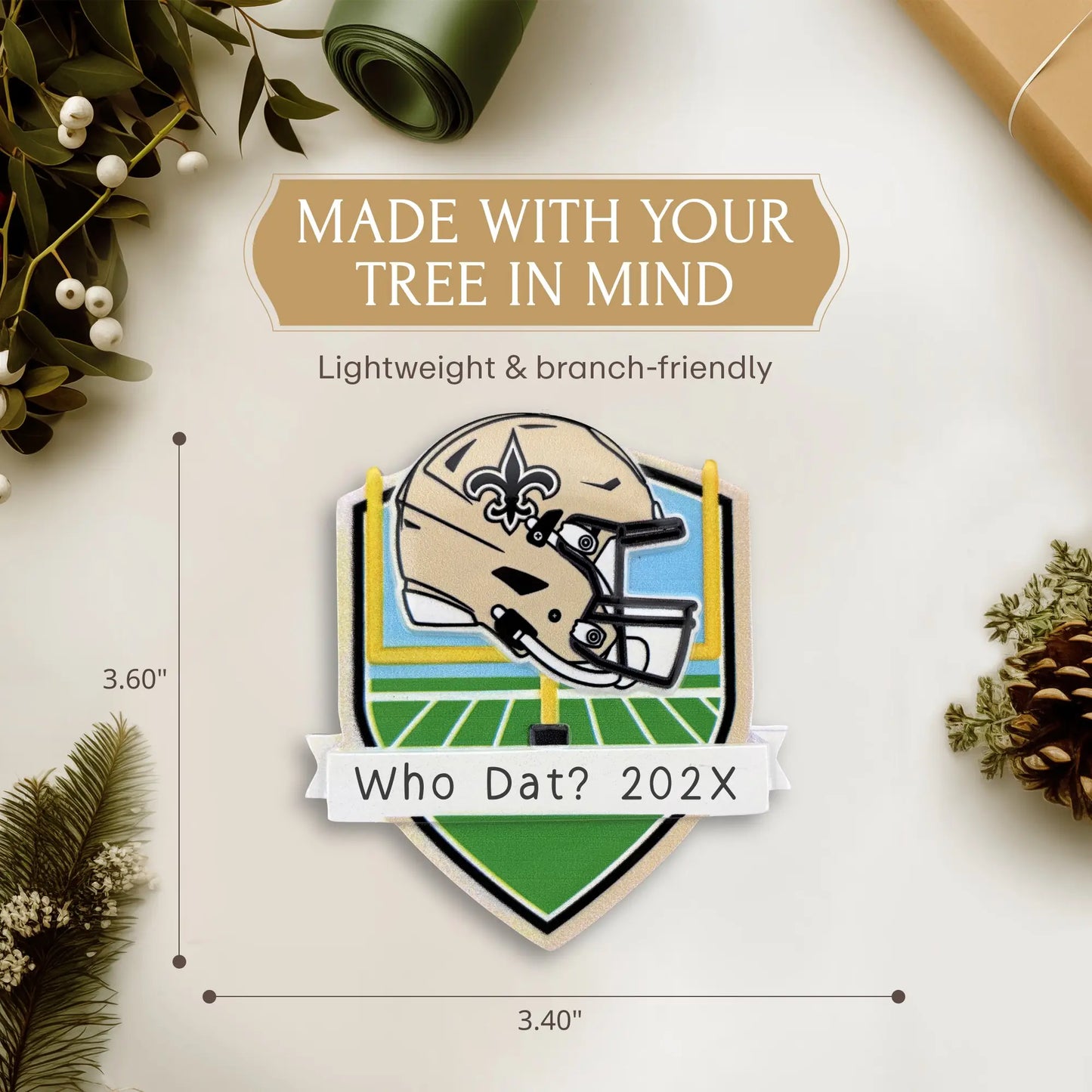 New Orleans Saints NFL Personalized Ornament