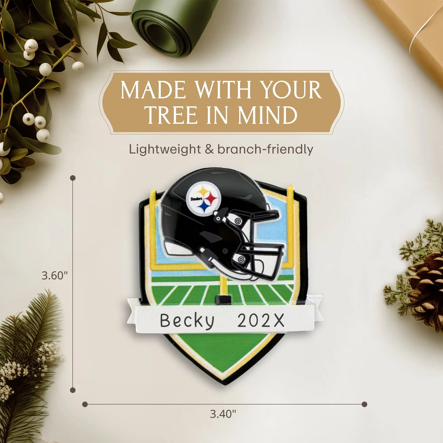 Pittsburgh Steelers NFL Personalized Ornament