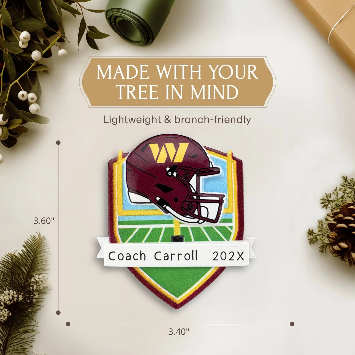 Washington Commanders NFL Personalized Ornament